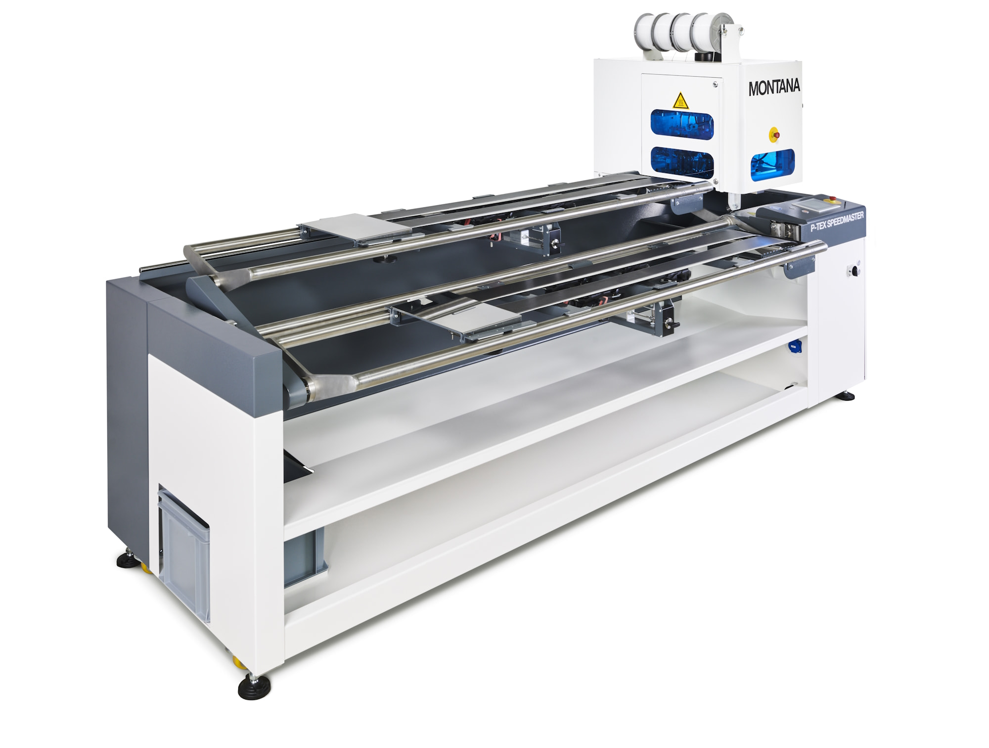 Montana Ski-Service-Automat für Ski-Tuning und -Reparatur in einer Werkstattumgebung.